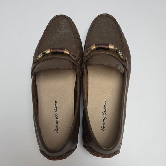 Tommy Bahama Brown Leather Driving Loafers Ballast Size Mens 8.5 - Picture 4 of 10